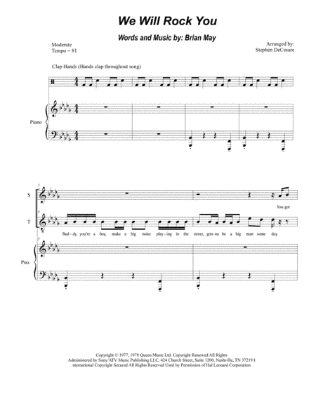 We Will Rock You (arr. Stephen DeCesare)
