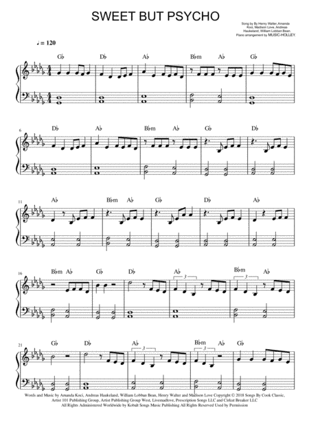 Sweet But Psycho (arr. Music-holley)