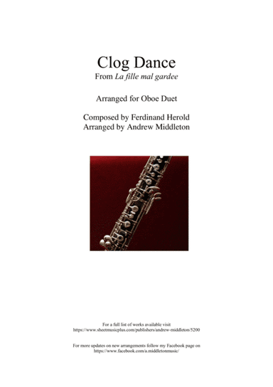 Clog Dance arranged for Oboe Duet (arr. Andrew Middleton)