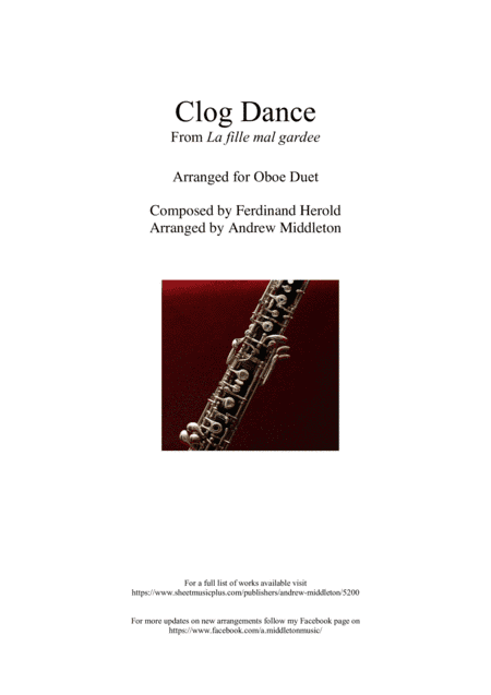 Clog Dance arranged for Oboe Duet (arr. Andrew Middleton)