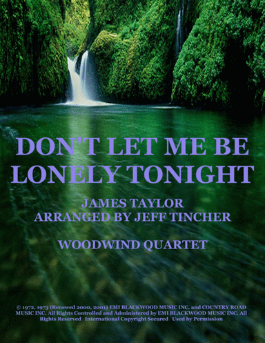 Don't Let Me Be Lonely Tonight (arr. Jeff Tincher)