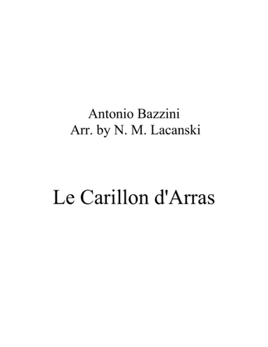Le Carillon d'Arras (arr. Nick Lacanski)