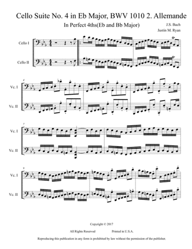 Cello Suite No. 4, BWV 1010: 2. Allemande (arr. Justin M. Ryan)