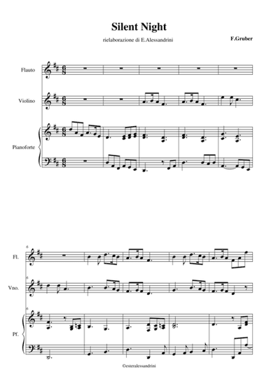 Silent Night per flauto, violino e pianoforte (arr. Ester Alessandrini)