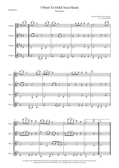 I Want To Hold Your Hand (arr. Fernando Britto)