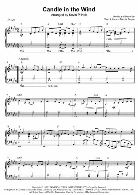 Candle In The Wind (arr. Kevin P. Holt)