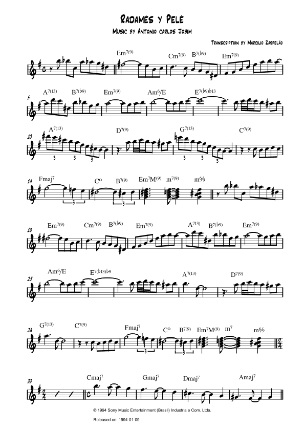 Radamés y Pelé (arr. Marcilio Zarpelão)
