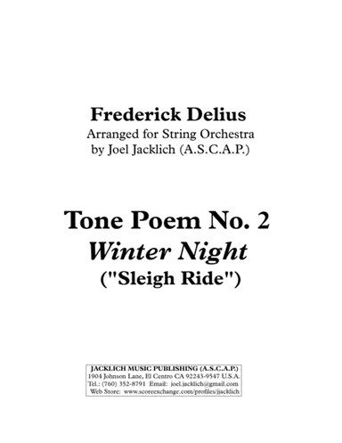 Tone Poem No. 2: Winter Night (Sleigh Ride) (arr. Joel Jacklich (ASCAP))