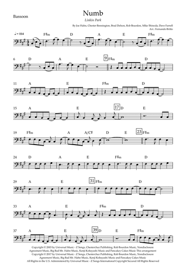 Numb (arr. Fernando Britto)