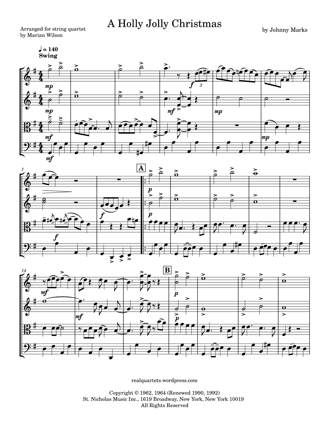 A Holly Jolly Christmas (arr. Marian Wilson)