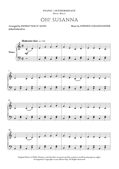 Oh! Susanna (arr. Danilo "Daca" Alves)