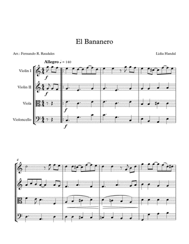 El Bananero - Lidia Handal - Arr.: Fernando R. Raudales (arr. Fernando R. Raudales)
