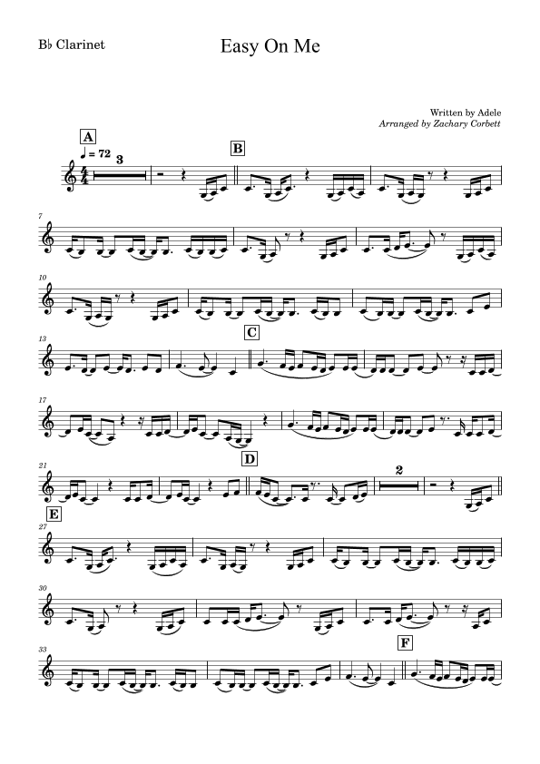 Easy On Me (arr. Zachary Corbett)