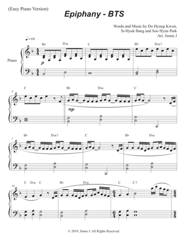 Epiphany (arr. Jinnie J)