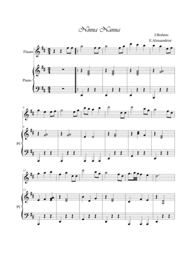 Ninna nanna. Flute and piano (arr. Ester Alessandrini)