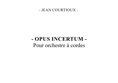 OPUS INCERTUM