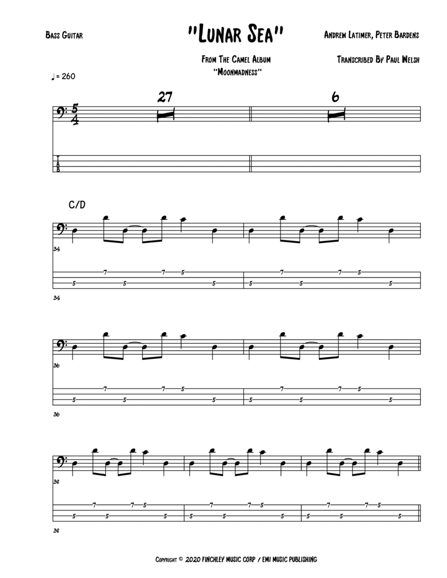 Lunar Sea (arr. Accubass)
