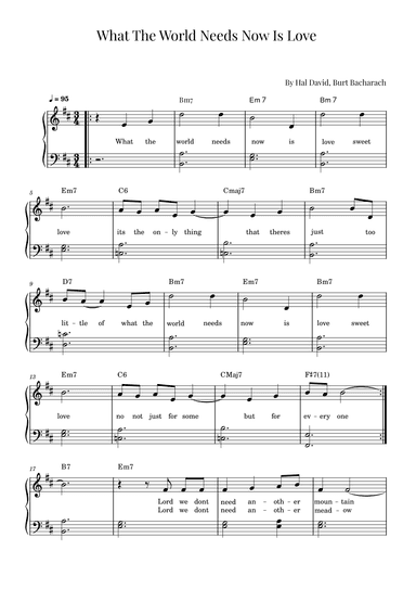 What The World Needs Now Is Love (arr. Roger da Luz)