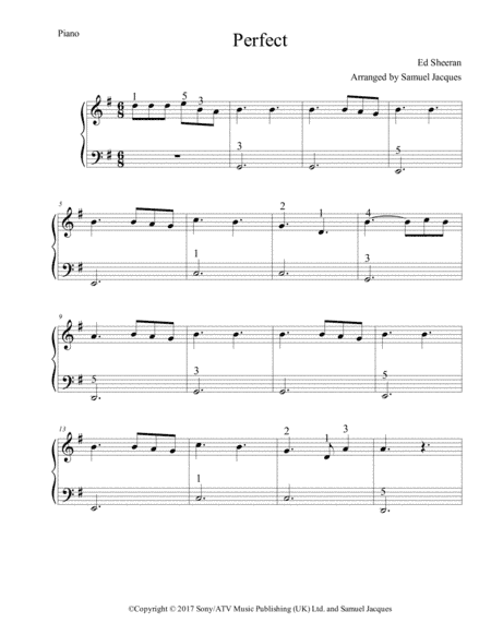 Perfect (arr. Samuel Jacques)