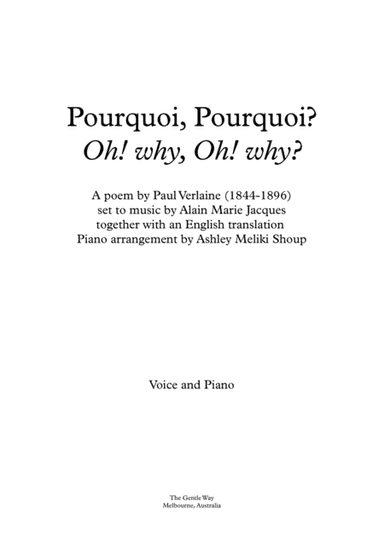 Pourquoi, pourquoi (Verlaine)