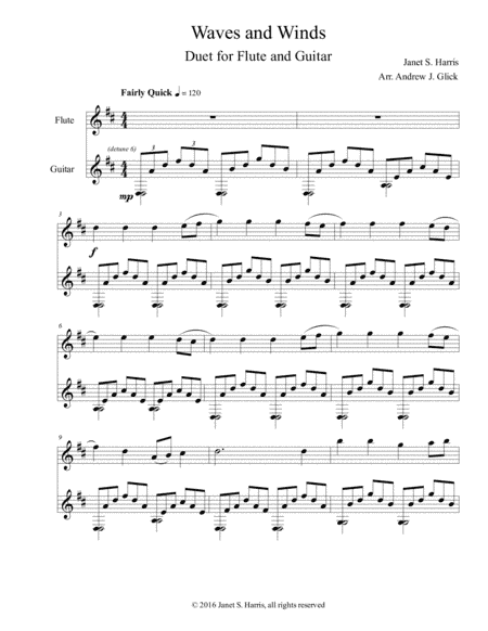 Waves and Winds (duet for flute and guitar)