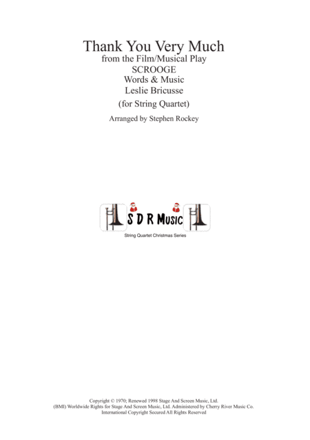 Thank You Very Much (arr. Stephen Rockey)
