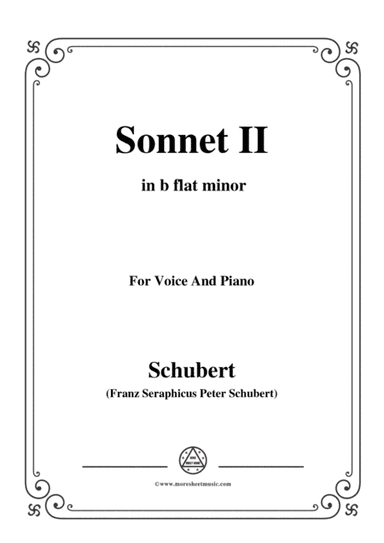 Schubert-Sonnet II in b flat minor,for voice and piano (arr. MSM)