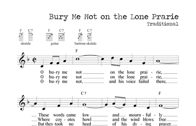 Bury Me Not on the Lone Prairie (arr. M. Ryan Taylor)