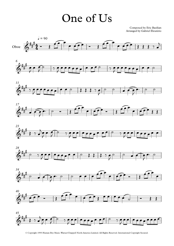 One Of Us (arr. Gabriel Eleutério)