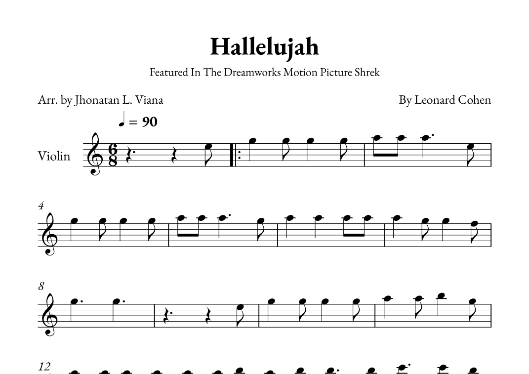 Hallelujah (arr. Jhonatan Lucio Viana)