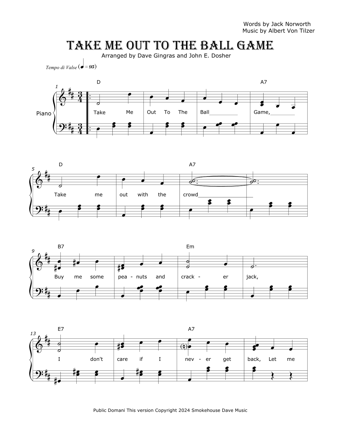 Take Me Out To The Ball Game (arr. Dave Gingras and John E. Dosher)