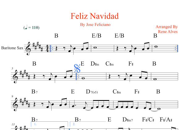 Feliz Navidad (arr. Rene Alves)