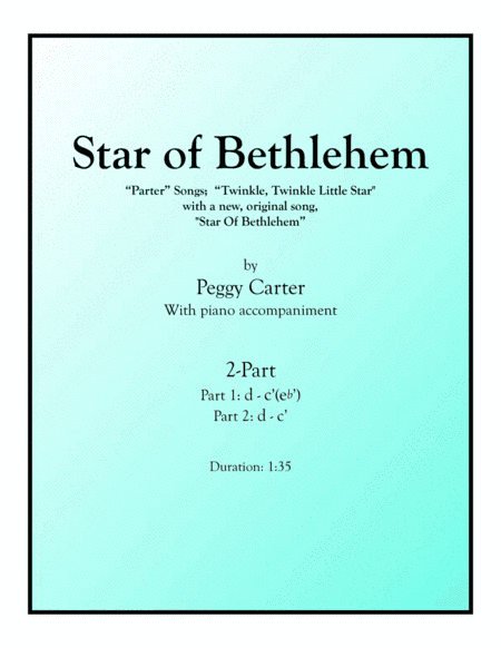 Star Of Bethlehem SA with piano accompaniment