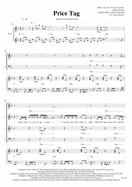 Price Tag (arr. Jetse Bremer)