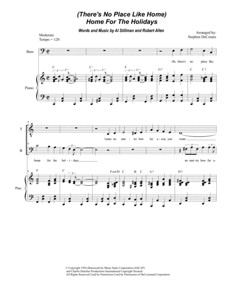 (There's No Place Like) Home For The Holidays (arr. Stephen DeCesare)
