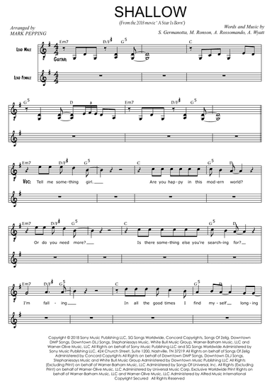 Shallow (arr. Mark Pepping)