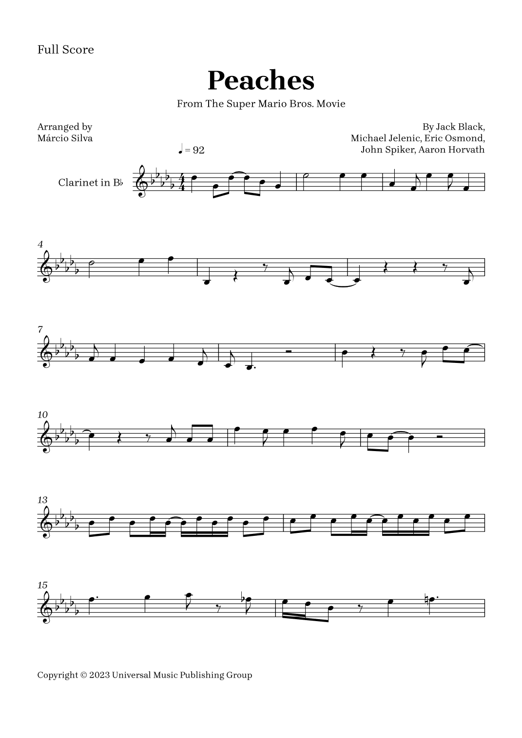 Peaches (arr. Márcio Silva)