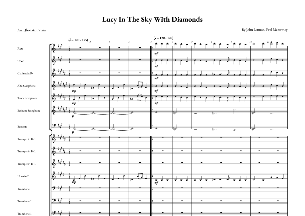 Lucy In The Sky With Diamonds (arr. Jhonatan Lucio Viana)