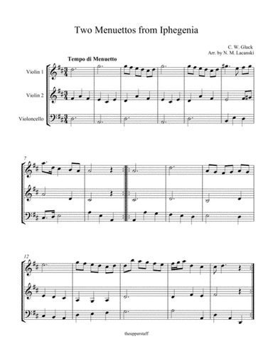 Two Menuettos from Iphegenia (arr. Nick Lacanski)