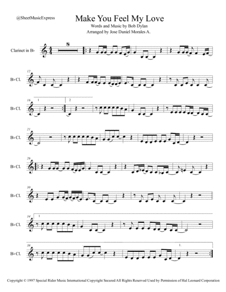 Make You Feel My Love (arr. Jose Daniel Morales A.)