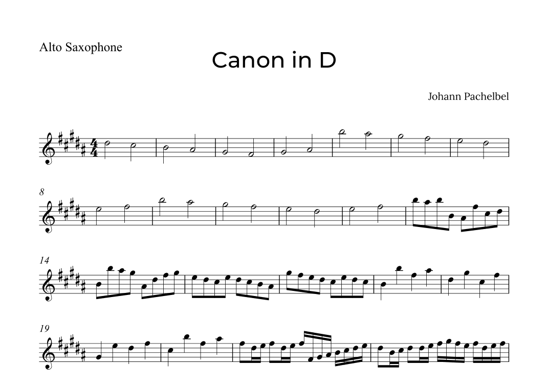 Canon in D (arr. Alex Nunes Rodrigues)