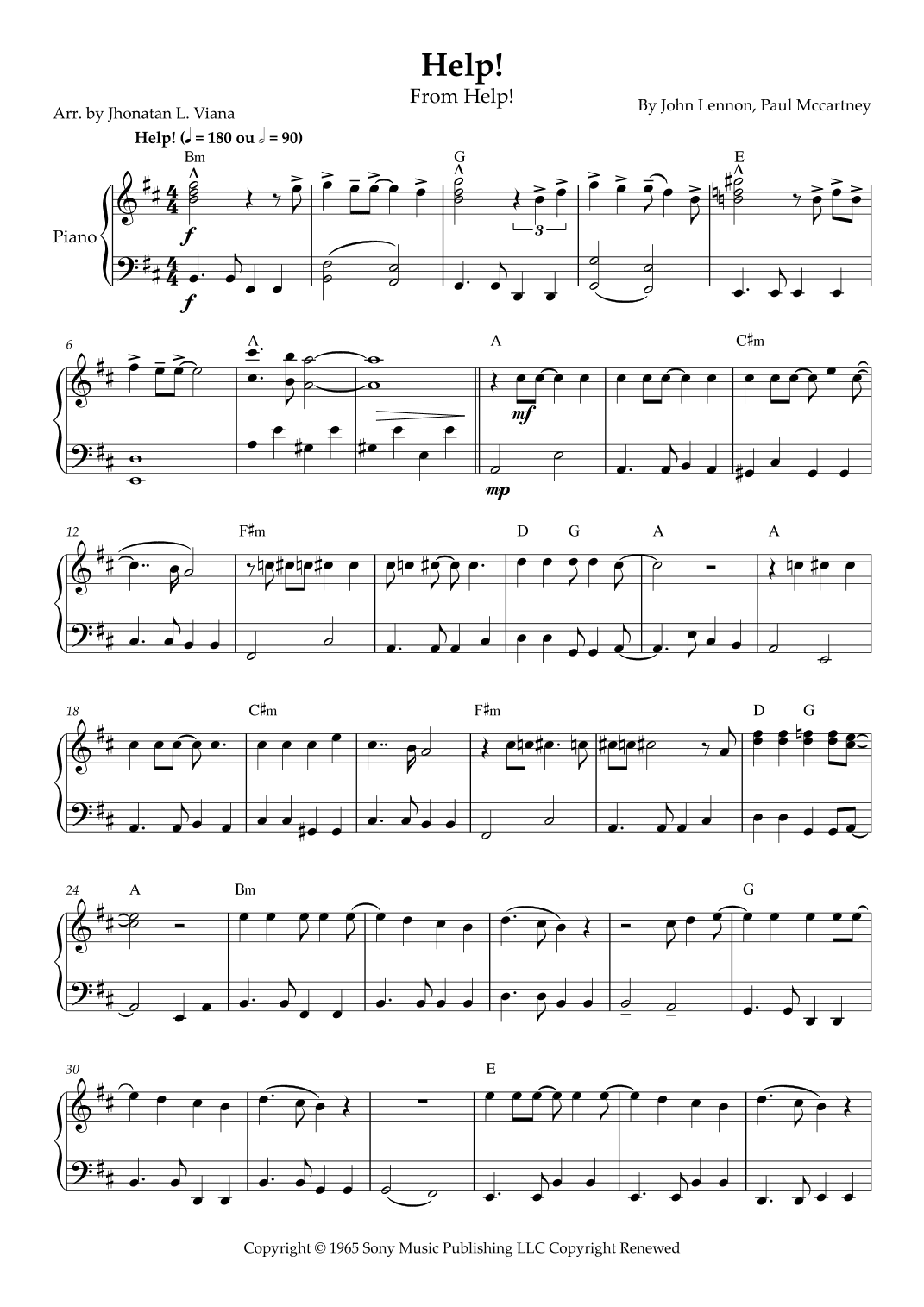 Help! (arr. Jhonatan Lucio Viana)