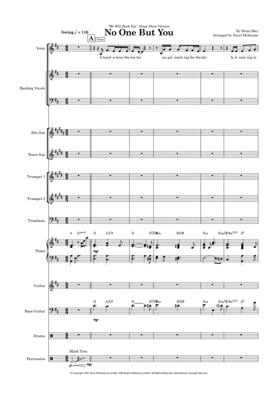 No One But You (arr. Daryl McKenzie)