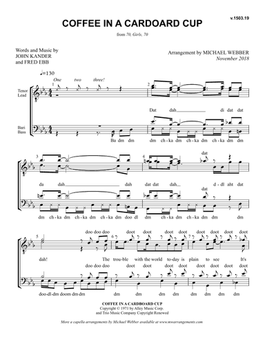 Coffee (in A Cardboard Cup) (arr. Michael Webber)