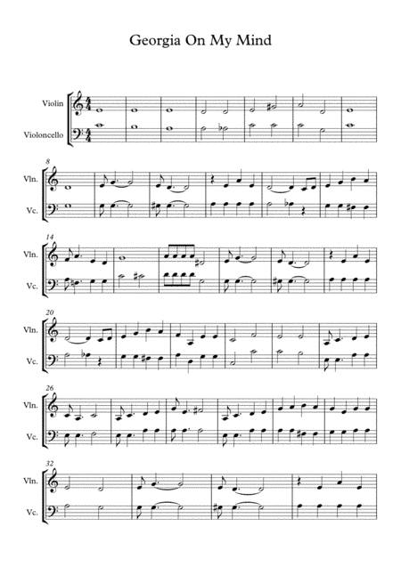 Georgia On My Mind (arr. Heather Roche)