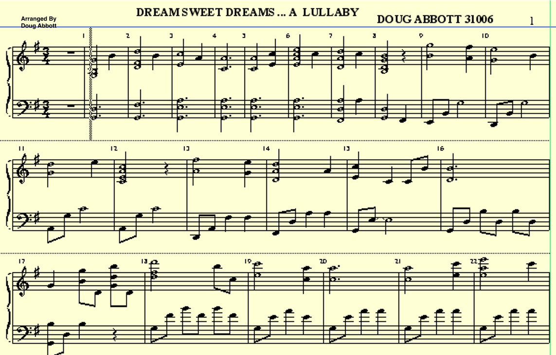 Dream Sweet Dreams ... A Lullaby