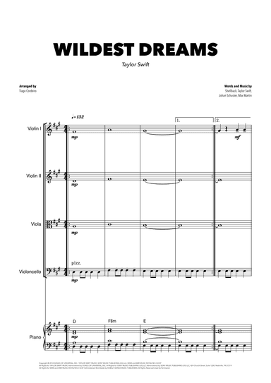 Wildest Dreams (arr. Tiago Cordeiro)
