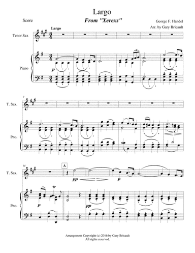 Largo from "Xerexs" (arr. Gary Bricault)