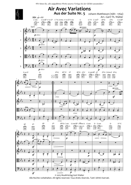 Air Avec Variations (arr. Gert Walter)