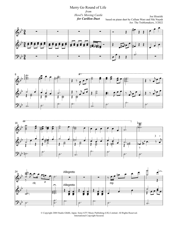 Merry-go-round Of Life (arr. Lisa Lonie and Janet Tebbel)